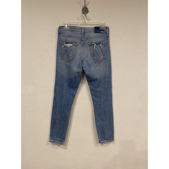 Mother Superior The Stinger Flood Jeans Womens 27 Distressed Ripped Made USA - Picture 4 of 6